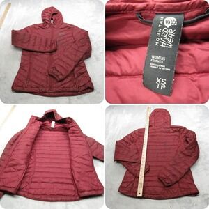 Mountain Hardwear Down Jacket Women XS Maroon Lightweight Packable Puffer READ
